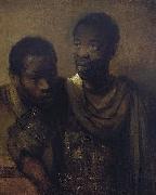 Rembrandt, Two young Africans.